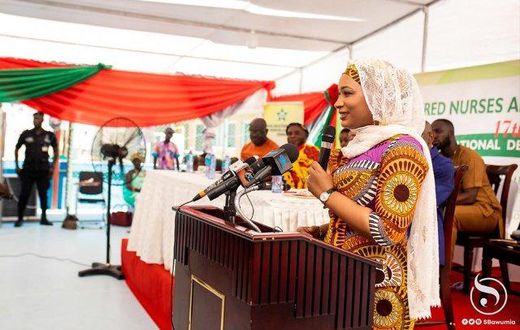 Samira Bawumia blacks out while delivering address at Dodowa