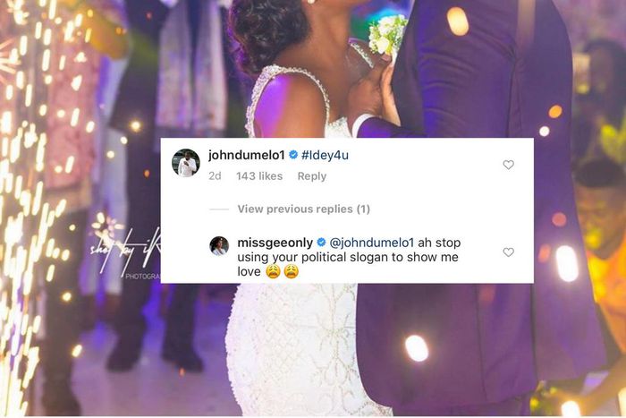 John Dumelo and wife