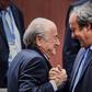 FIFA President Sepp Blatter accepted the congratulations of Michel Platini after being re-elected as FIFA president in 2015. Both men are now banned