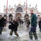 National goalkeeper Gianluigi Donnarumma was among an Italian Football Federation delegation to visit flooded St. Mark's Square in Venice