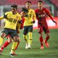 Paulinho (L) scored twice for top-of-the-table Guangzhou Evergrande in a 3-1 victory over Hebei China Fortune