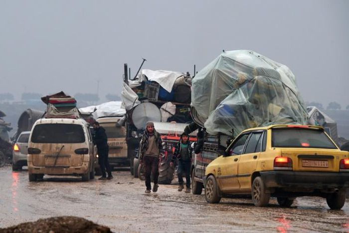 The regime offensive in Idlib has forced 800,000 people to flee, according to the UN