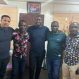 Emile Heskey (third) visits Ghana Premier League club Medeama SC