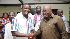 Elvis Donkoh MP for Abura Asebu Kwamankese with Nana Addo