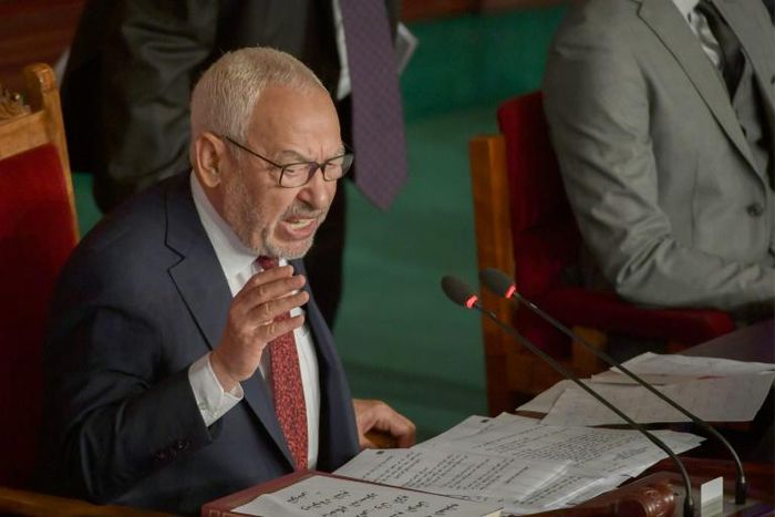 The leader of Tunisian Islamist-inspired Ennahda party, Rached Ghannouchi, has been elected speaker of parliament