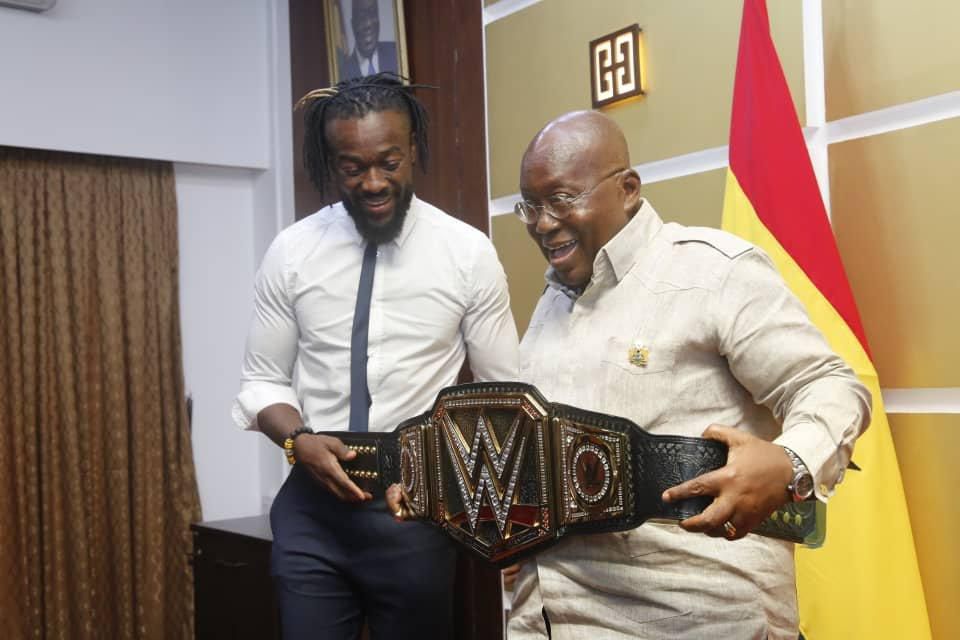 Kofi Kingston returned to Ghana with his WWE title