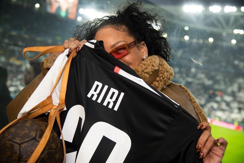 Rihanna watched the Juve vs Atletico Madrid game