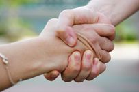 holding hands