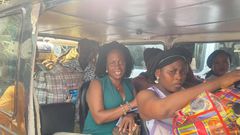 Comfort Doyoe Cudjoe Ghansah in trotro