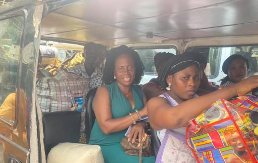 Comfort Doyoe Cudjoe Ghansah in trotro