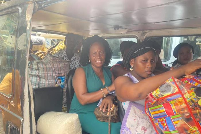 Comfort Doyoe Cudjoe Ghansah in trotro