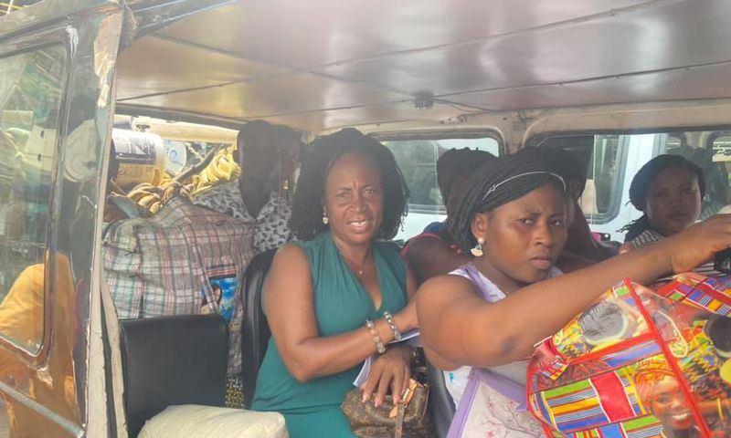 Comfort Doyoe Cudjoe Ghansah in trotro