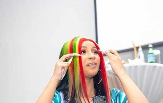 Cardi B in a lovely jacket by Kwaku Bediako