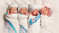 30-year-old mother of 12 gives birth to another quadruplet at home; no antenatal care