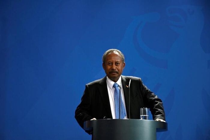 A file picture of Sudan's Prime Minister Abdalla Hamdok taken in Berlin on February 14