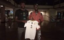 Pitch invader finally meets Thomas Partey; gets signed Black Stars jersey