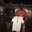 Pitch invader finally meets Thomas Partey; gets signed Black Stars jersey
