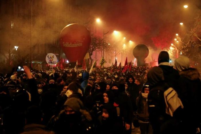 Hundreds of thousands have taken to the streets in France over Macron's plans for radical pension reforms