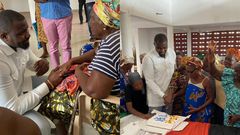 Dumelo celebrates birthday with widows