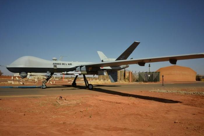 The French army has deployed three armed Reaper drones at an air base in Niamey, Niger