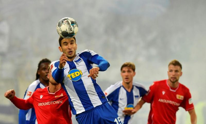 Hertha Berlin's Serbian midfielder Marko Grujic, on loan from Liverpool, says their head coach Jurgen Klinsmann reminds him of Liverpool's German manager Jurgen Klopp.