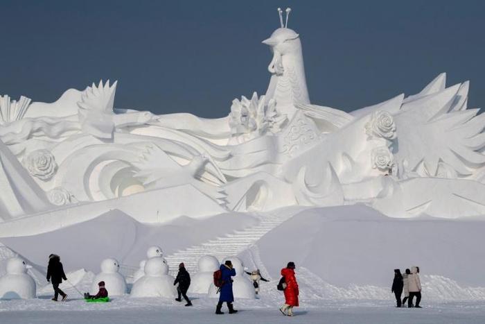 This year's festival required 170,000 cubic metres of ice