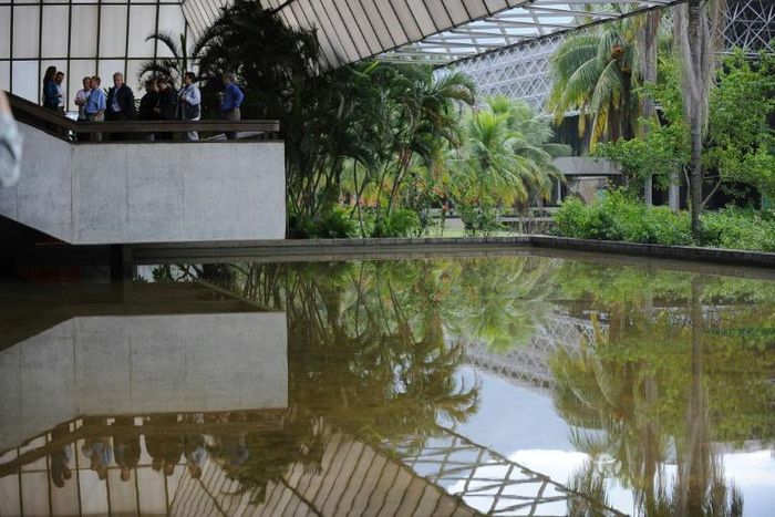 A view of facilities built for the 2016 Olympic Games in Rio de Janeiro -- the first to be held in South America and heavily criticized for their high costs