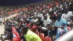 The Accra Sports stadium was almost half full with fans for the Legon Cities vs Kotoko game