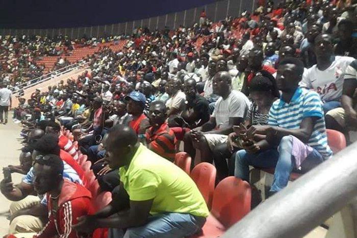 The Accra Sports stadium was almost half full with fans for the Legon Cities vs Kotoko game
