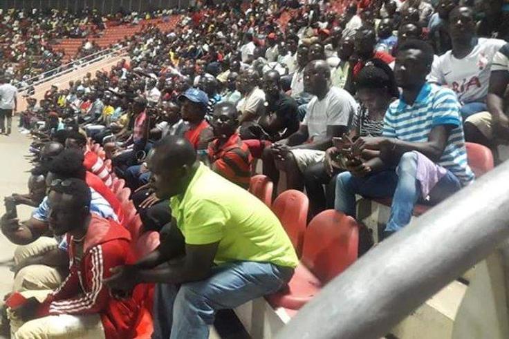 The Accra Sports stadium was almost half full with fans for the Legon Cities vs Kotoko game