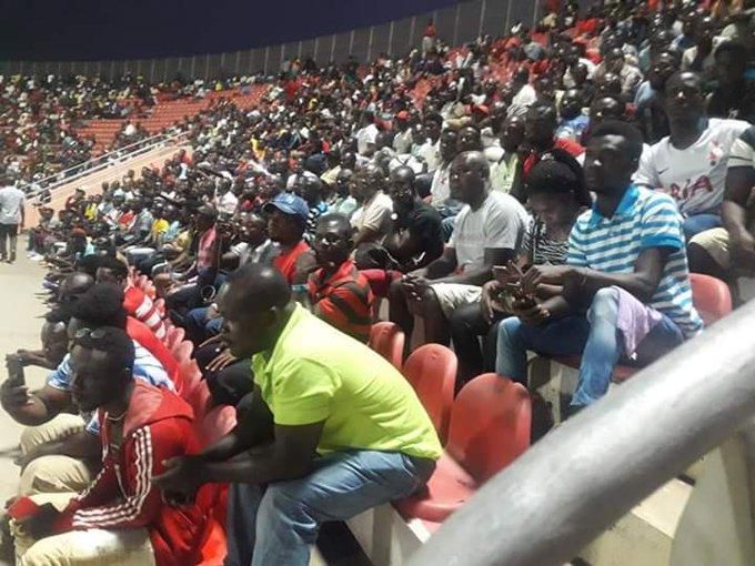 The Accra Sports stadium was almost half full with fans for the Legon Cities vs Kotoko game