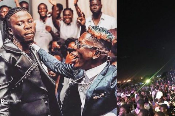 Stonebwoy and Shatta Wale perform