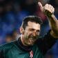 Gianluigi Buffon prior to playing his 647th Serie A game, equaling a record set by former AC Milan defender Paolo Maldini