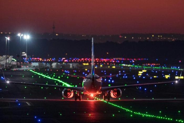 No one was injured in the collision at Frankfurt Airport, pictured here in March 2019