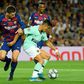 Clement Lenglet (left) will miss Barcelona's game against Leganes on Saturday through injury