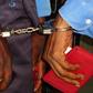 Suspects handcuffed together