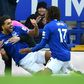 Dominic's double: Everton's Dominic Calvert-Lewin (second left) scored twice to secure a 2-1 win at Newcastle