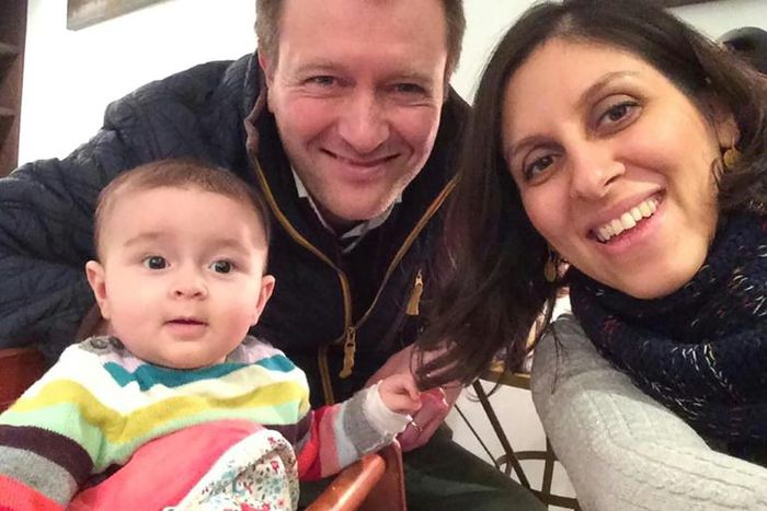 Nazanin Zaghari-Ratcliffe with her husband Richard and daughter Gabriella in happier times