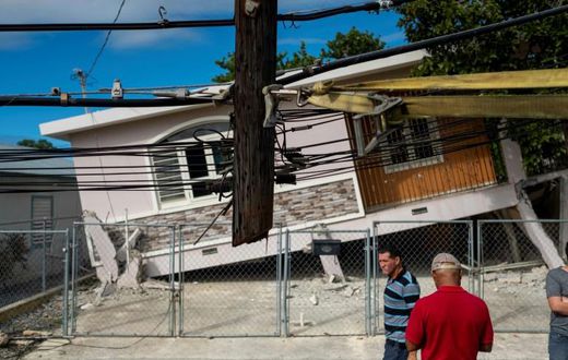 Puerto Rico has been shaken by a series of strong earthquakes since December 28. This house was damaged by one that struck on January 6, 2020