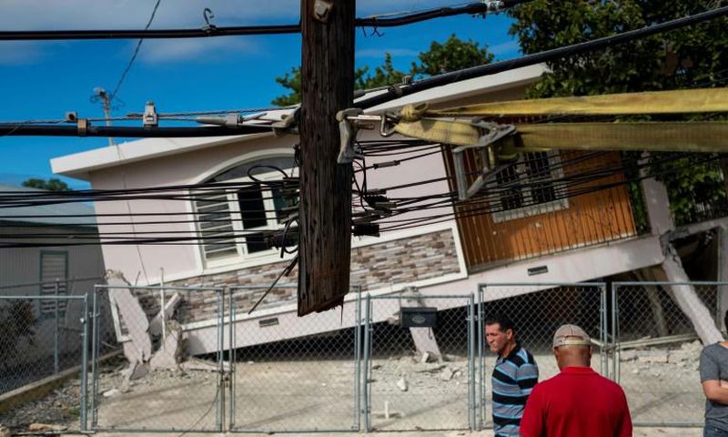 Puerto Rico has been shaken by a series of strong earthquakes since December 28. This house was damaged by one that struck on January 6, 2020