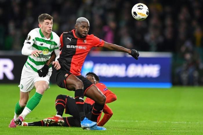 Celtic midfielder Ryan Christie (left) will be banned for three games after being punished for a crotch grab on Rangers' Alfredo Morelos