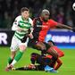 Celtic midfielder Ryan Christie (left) will be banned for three games after being punished for a crotch grab on Rangers' Alfredo Morelos