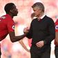He's ours: Manchester United manager Ole Gunnar Solskjaer (right) does not want Paul Pogba (left) to leave the club