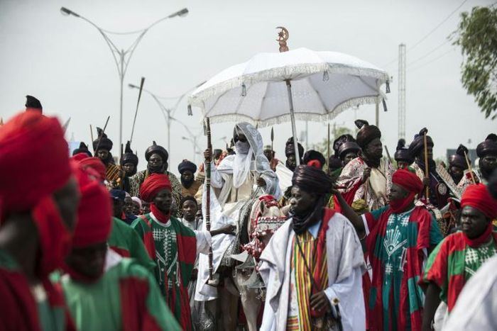 The Emir of Kano (C), Muhammadu Sanusi II, was deposed and banished this week
