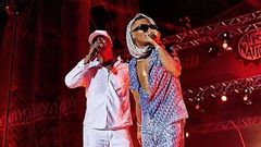 Akon and Wizkid at Afronation in Ghana