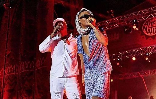 Akon and Wizkid at Afronation in Ghana