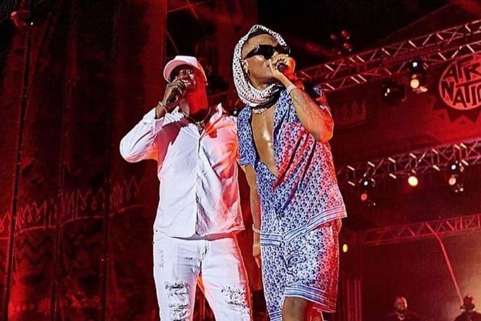 Akon and Wizkid at Afronation in Ghana
