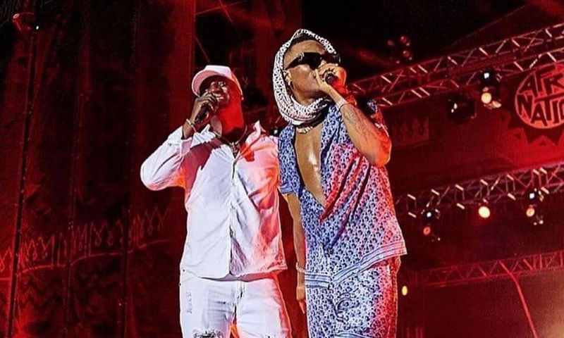 Akon and Wizkid at Afronation in Ghana