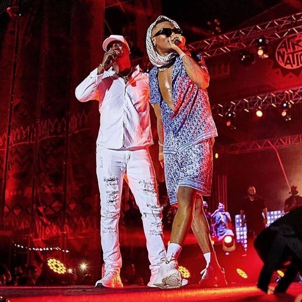 Akon and Wizkid at Afronation in Ghana
