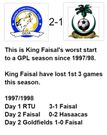 King Faisal's worst start